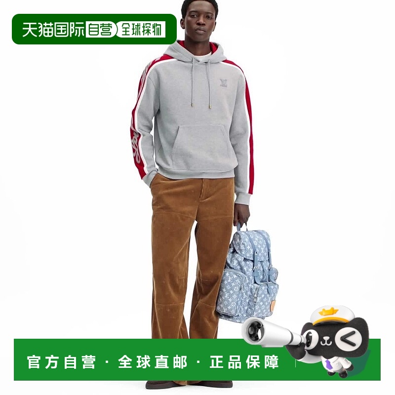 自营1h可退 欧洲直邮LV路易威登 Resort男士棕色小牛皮老花图案高