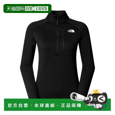 自营欧洲直邮THE NORTH FACE北面 METEORA女士黑色再生聚酯拉链抓