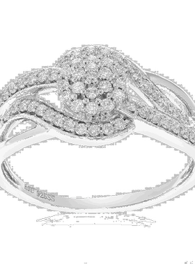 自营vir jewels2/5 克拉 57 颗宝石圆形切割实验室培育钻石订婚戒