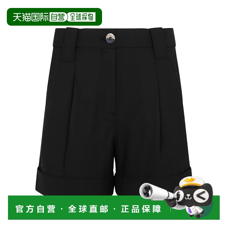 香港直邮GANNI 女士短裤 F7849099 SS2023 黑色 Ganni Viscose Sh