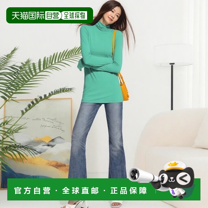 1h可退 日本直邮AURALEE 女装 细密埃及棉 高领长袖镂空针织衫 64