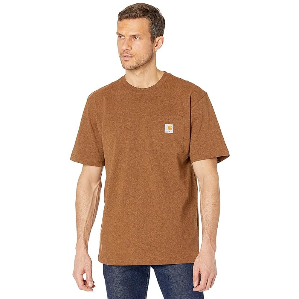 潮奢 Carhartt 卡哈特 男士 宽松款重身短袖口袋T恤