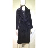 黑色 MAX 黑色翻领束腰大衣 1016027306007 AW2020 MARA 女士外套