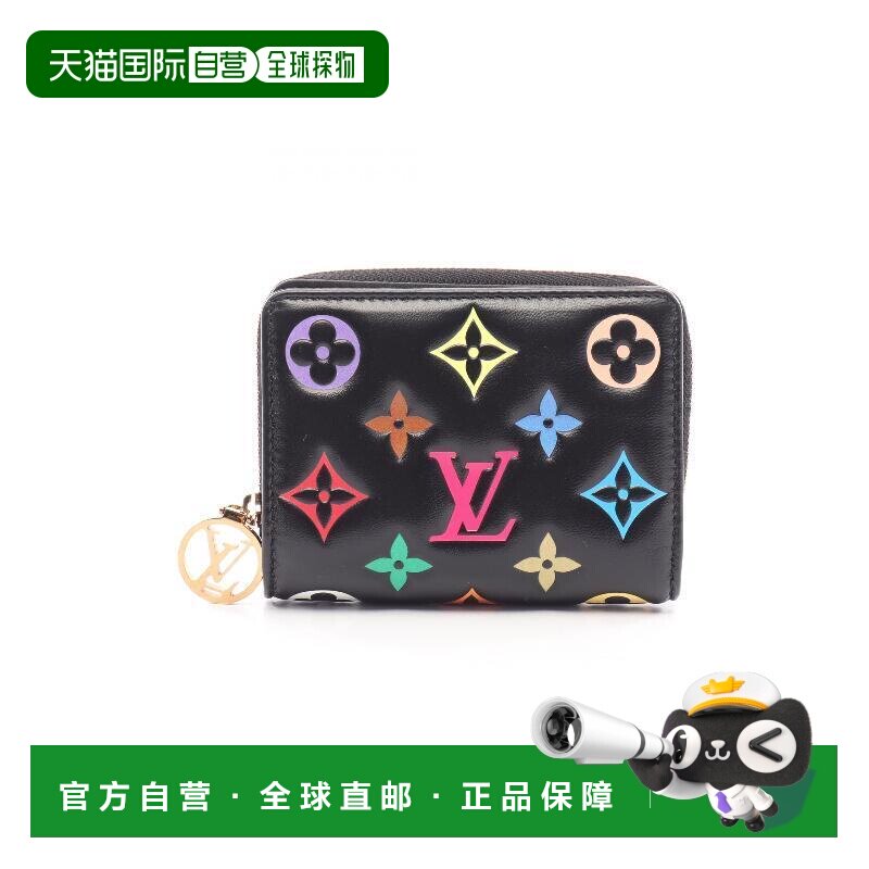 日本直邮中古LV路易威登女S级99新Portefeuil牛皮短钱包黑色