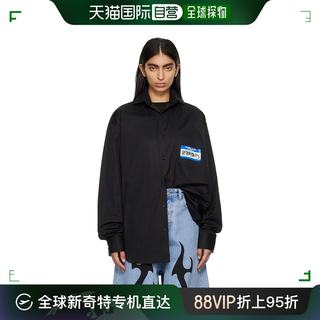 香港直邮潮奢 Vetements 维特萌 女士 黑色 My Name Is 衬衫 UE64