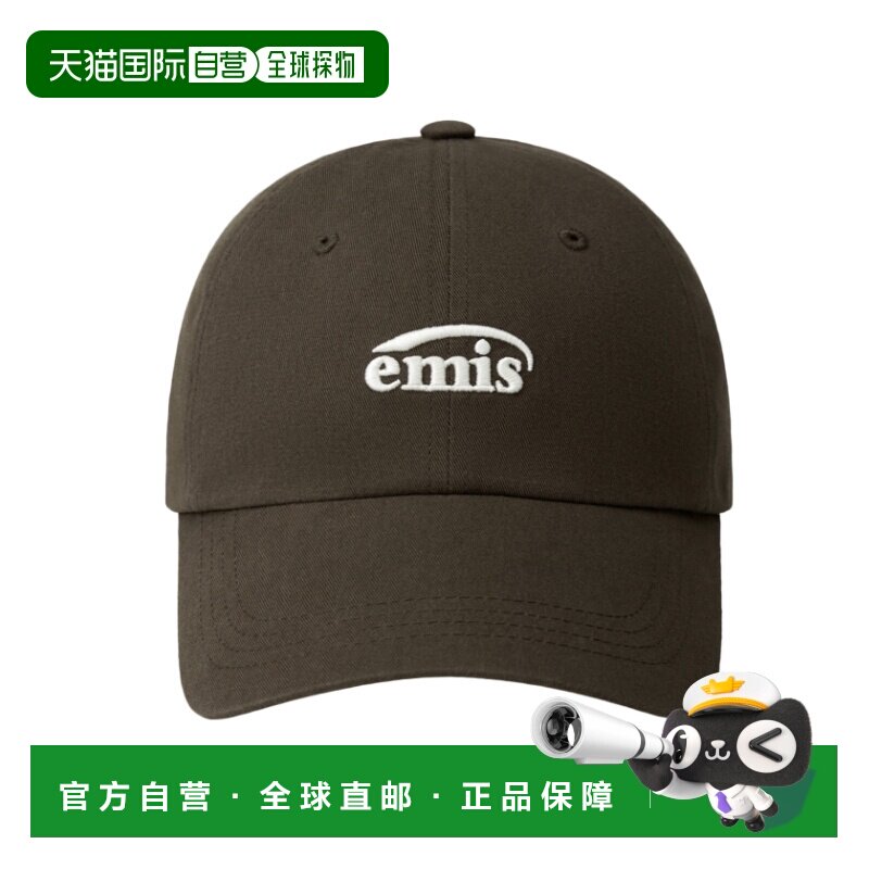 韩国直邮emis帽子小标刺绣棒球帽韩系纯色软顶遮阳鸭舌帽E250U110图片