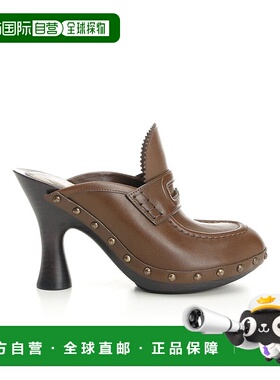 香港直邮BURBERRY 女士凉鞋 8107177 AW2025 绿色 Potter Leather