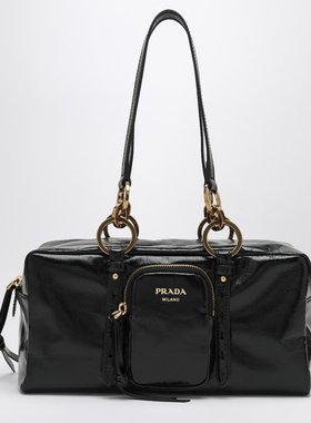 Prada 普拉达 女士 Dangle 中号黑色皮革包包 1BB138OOO2CYR