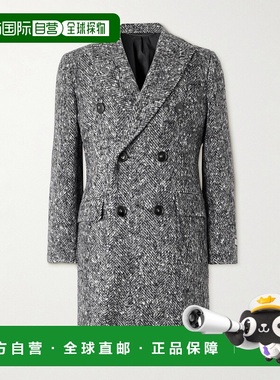 1h可退 香港直邮Canali 康钠丽 男士 Brushed-Herringbone 双排扣