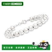 自营ross 美国奥莱 8英寸 simonsRoss Simons意大利8mm纯银珠手镯