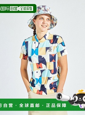 日本直邮Munsingwear Sunscreen NIR全幅印花半开领短袖衬衫