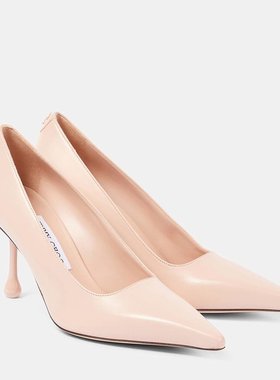 潮奢 Jimmy Choo 周仰杰 女士 Ixia 80 皮质浅口鞋 000521