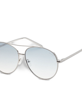 自营 Guess 女士 63 毫米黑色太阳镜 GF0391-10W - 闪亮浅镍锡 美