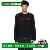香港直邮Lanvin Embroidered 朗雯 1h可退 男士 黑色 Cotton 套头