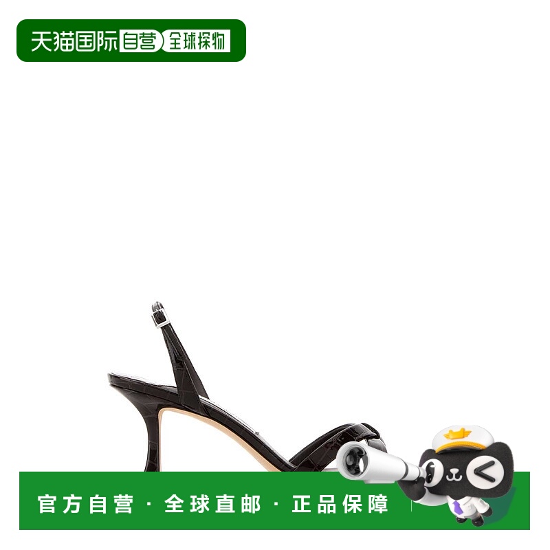 香港直邮Jimmy Choo 周仰杰 女士 Elsy 70 深褐色绒面革凉鞋 ELSY