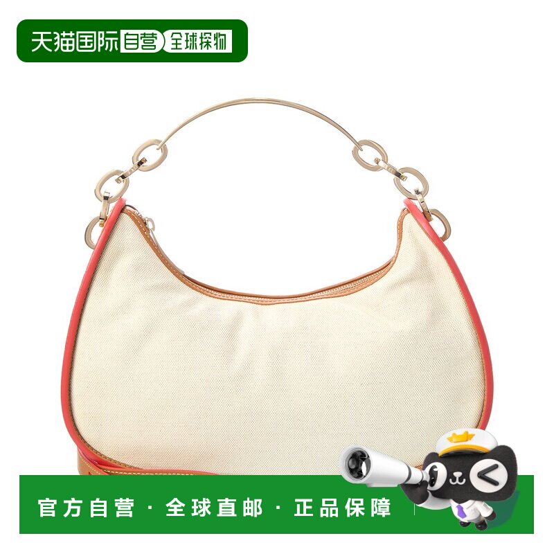 自营tod'sTOD’s Canvas & Leather Hobo Bag - white 美国奥莱直图片