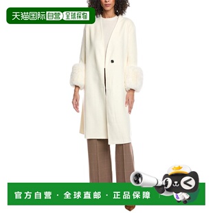 自营La Fiorentina Wool Coat - white 美国奥莱直发