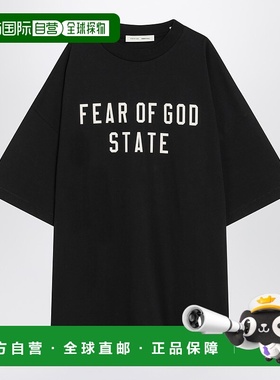 1h可退 香港直邮潮奢 Essentials 男士 90’s 黑色棉质T恤 125SP2