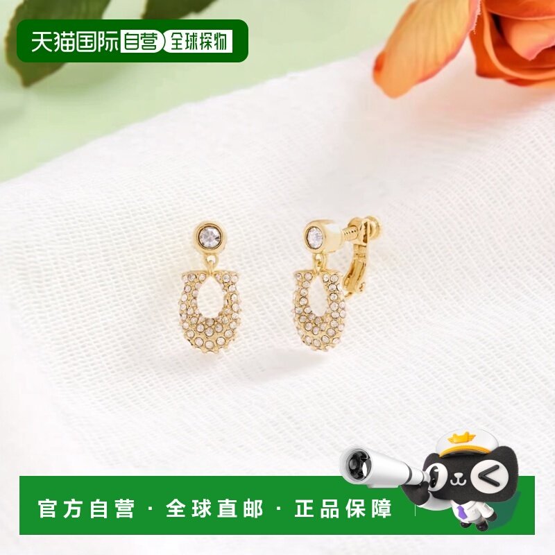 1h可退 日本直邮COACH 蔻驰 蔻驰女士水晶C字耳夹 CBN49 GLD,饰品/流行首饰/时尚饰品新,耳环,淘宝优惠券,粉丝福利购,淘宝优惠卷