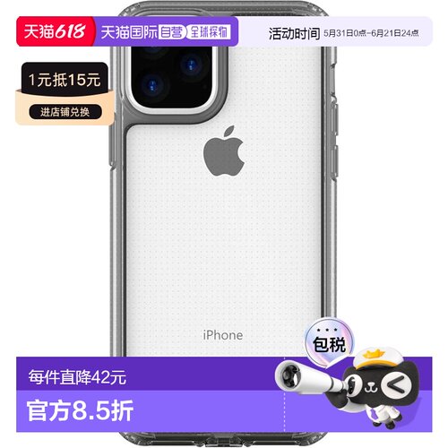 【日本直邮】PATCHWORKS LUMINA iPhone 11 Pro 手机壳 [透明/黑]