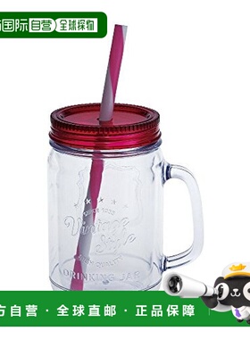 【日本直邮】CASUAL PRODUCT青芳制作所单手柄带盖吸管杯红色2932