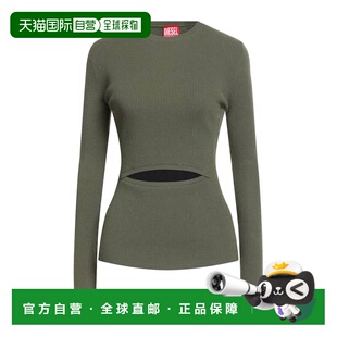 1h可退 香港直邮Diesel 迪赛 女士 毛衣 green绿色 舒适时尚