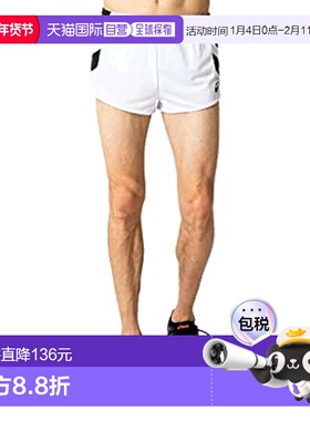 【日本直邮】ASICS男士田径服 跑步短裤 亮白色/黑色 2XL 2091A12