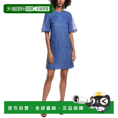 自营Lela Rose Rachel Tulip Lace Tunic Dress - blue 美国奥莱