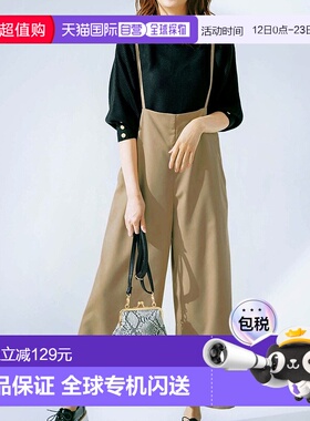 日本直邮GeeRA 工装阔腿裤 R04609EW05555背带裤牛仔连体裤