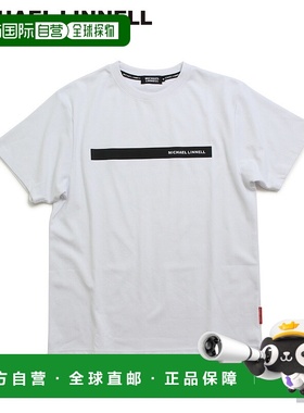 日本直邮MICHAEL LINNELL T恤短袖徽标男女 LINE T恤黑白 ML-TS01