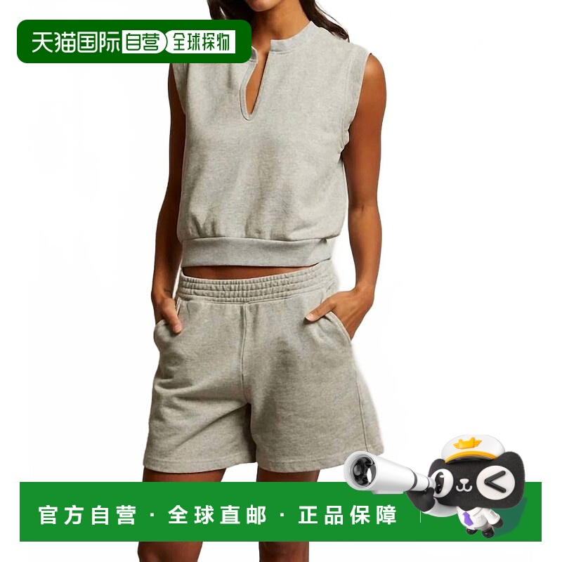 自营perfectwhiteteeSloane French Terry Rolled Sleeve Tank To