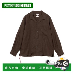 1h可退 日本直邮BEAMS JAPAN 男士 亚麻休闲衬衫 开领设计 111114