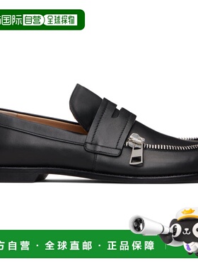 1h可退 香港直邮潮奢 J.W. Anderson 男士 黑色 Biker 乐福鞋 MC0