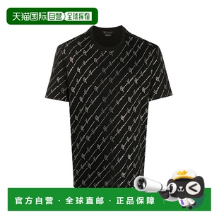 范思哲 A86001A228806A1008短袖 香港直邮Versace 晶饰logo镶嵌T恤