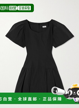 1h可退 香港直邮Simkhai 女士 Hattie 褶裥棉混纺罗缎迷你连衣裙