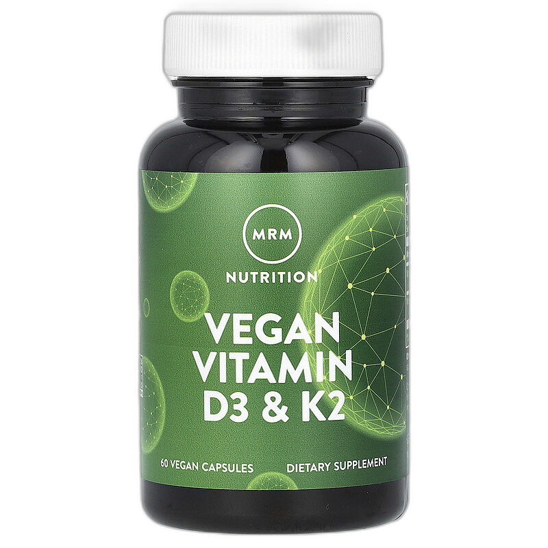 香港直邮MRM Nutrition,全素食维生素 D3 和 K2，62.5 微克（2500