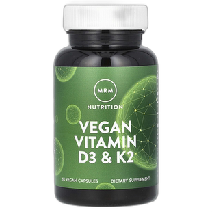 香港直邮MRM Nutrition,全素食维生素 D3 和 K2,62.5 微克(2500