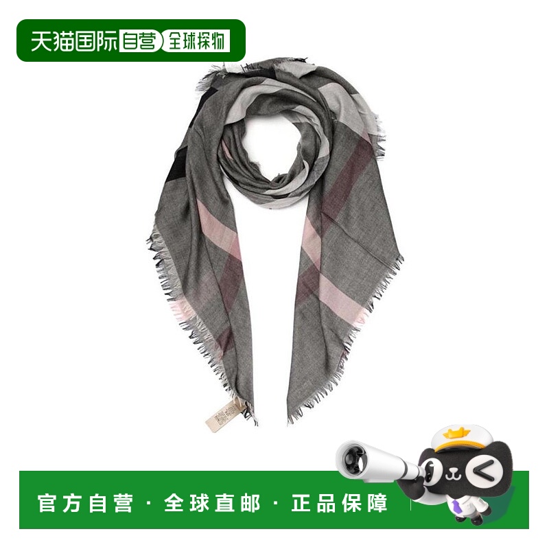香港直邮Burberry 格纹细节围巾 40504791博柏利配饰