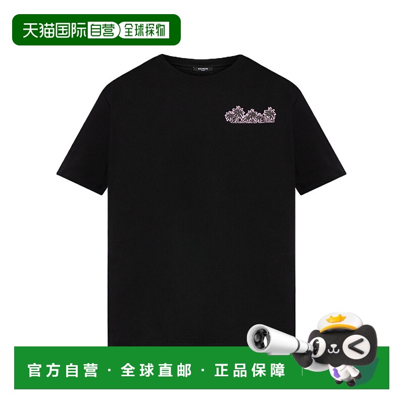 香港直邮Balmain 圆领短袖T恤 DH1EG000GD82正品高档舒适透气百搭