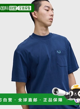 1h可退 日本直邮FRED PERRY 男女同款 全棉口袋T恤 M2408