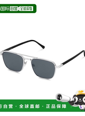 自营1h可退 欧洲直邮LV路易威登23新款 男黑色醋酸金属眉眼方墨镜