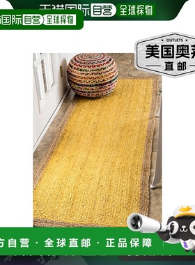 自营nuLOOM 手工编织 Eleonora 区域地毯 - 黄色 美国奥莱直发