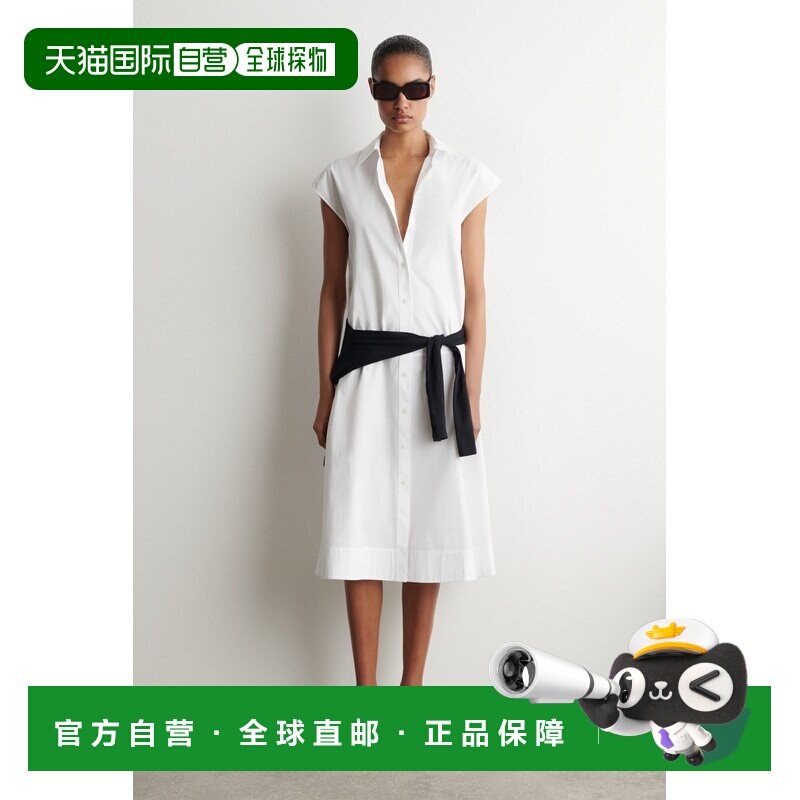 自营欧洲直邮COS 女士白色棉质无袖衬衫式连衣裙图片