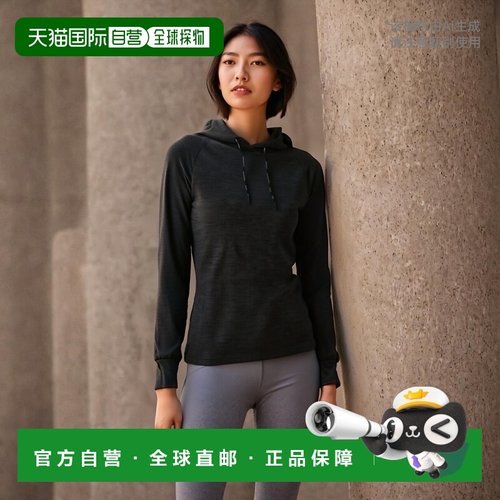 日本直邮wundou 女士健身连帽衫长袖衬衫健身 p760 女士