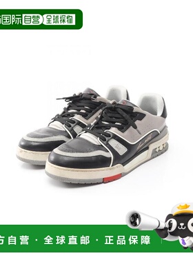 日本直邮中古LV路易威登男B级9新sneakers运动鞋牛皮鞋灰色