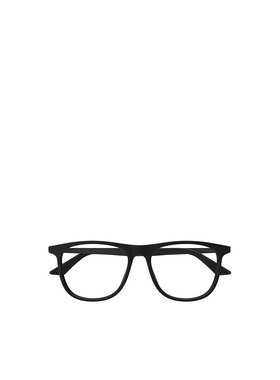 MONTBLANC 男士太阳镜 MB0332O001 SS2024 黑色 圆形平光镜