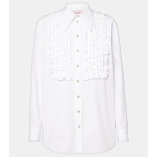 荷叶边棉府绸衬衫 女士 000276 华伦天奴 Valentino