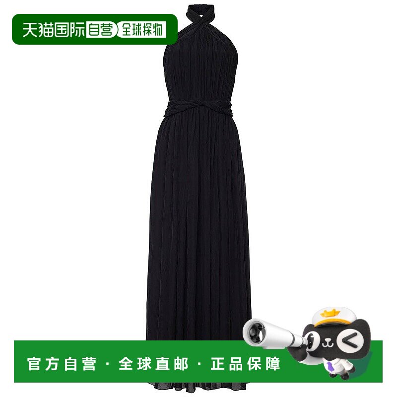 自营Adam Lippes Rabban Silk-Blend Dress - black 美国奥莱直发
