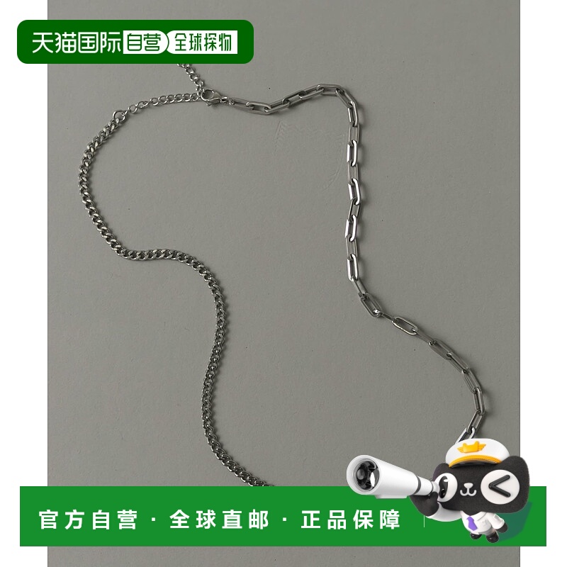 1h可退 日本直邮SMELLY男士不锈钢椭圆更换链条项链 SMA41PF006