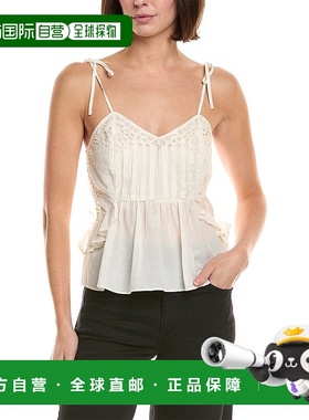 自营MOTHER The Fluttering Top - white 美国奥莱直发性感